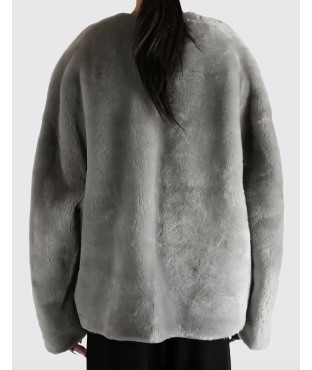 TOTEME Серая меховая шуба, фото 3
