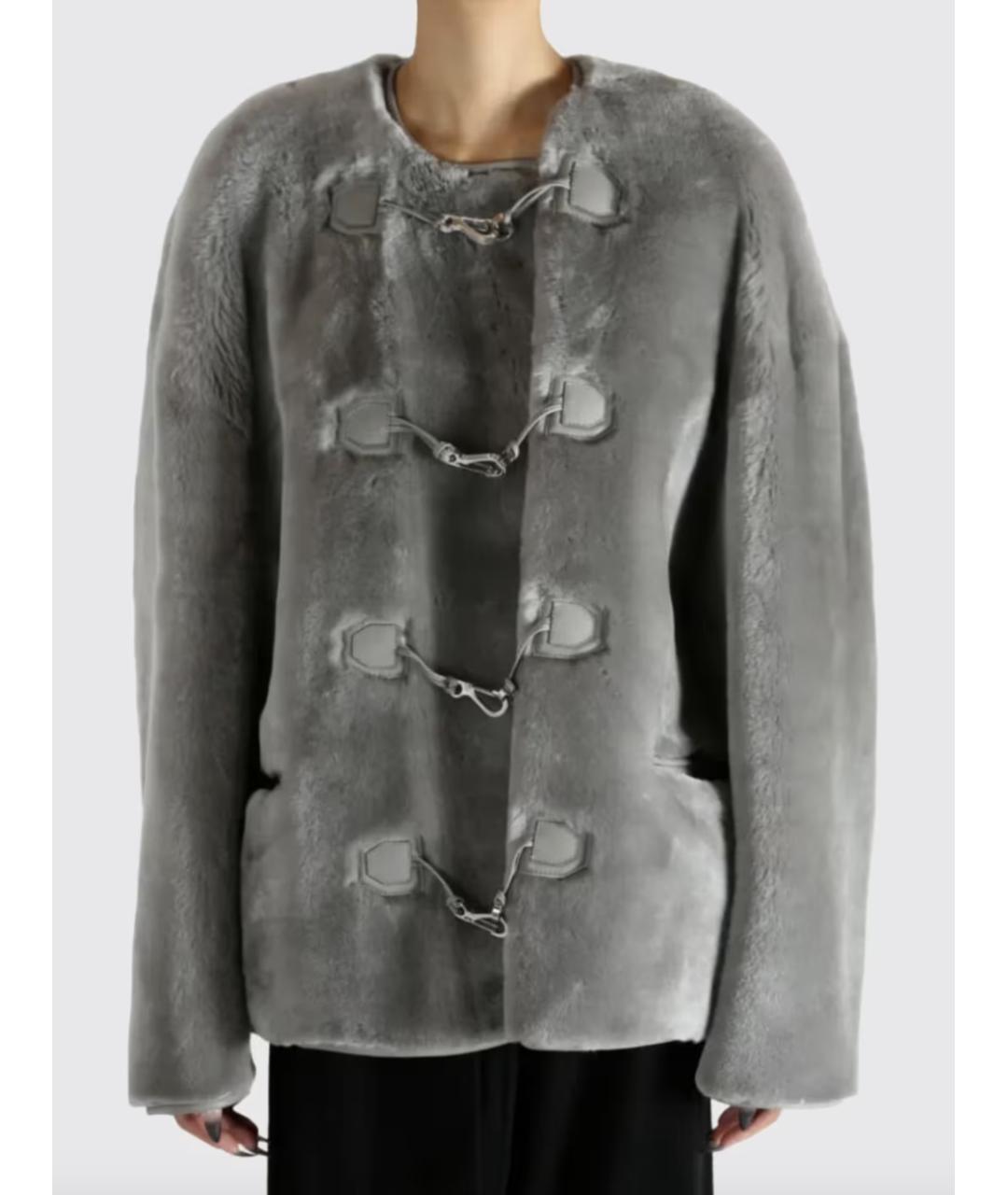 TOTEME Серая меховая шуба, фото 2