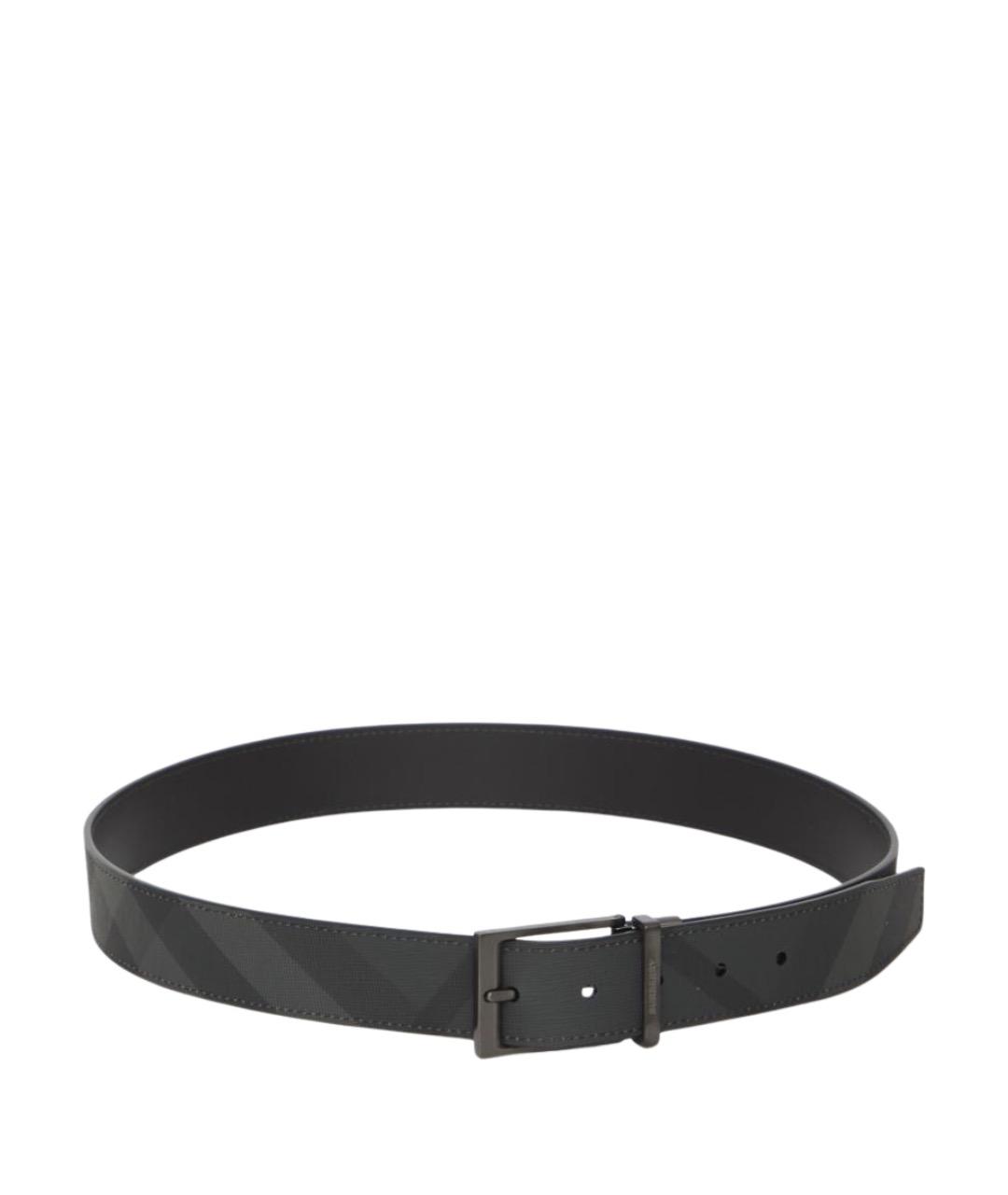 BURBERRY Серый кожаный ремень, фото 1