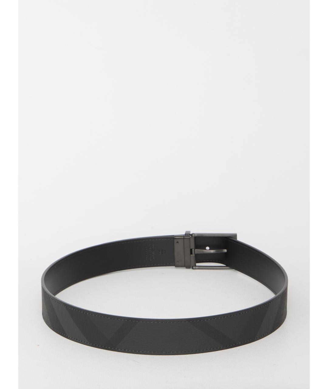 BURBERRY Серый кожаный ремень, фото 2