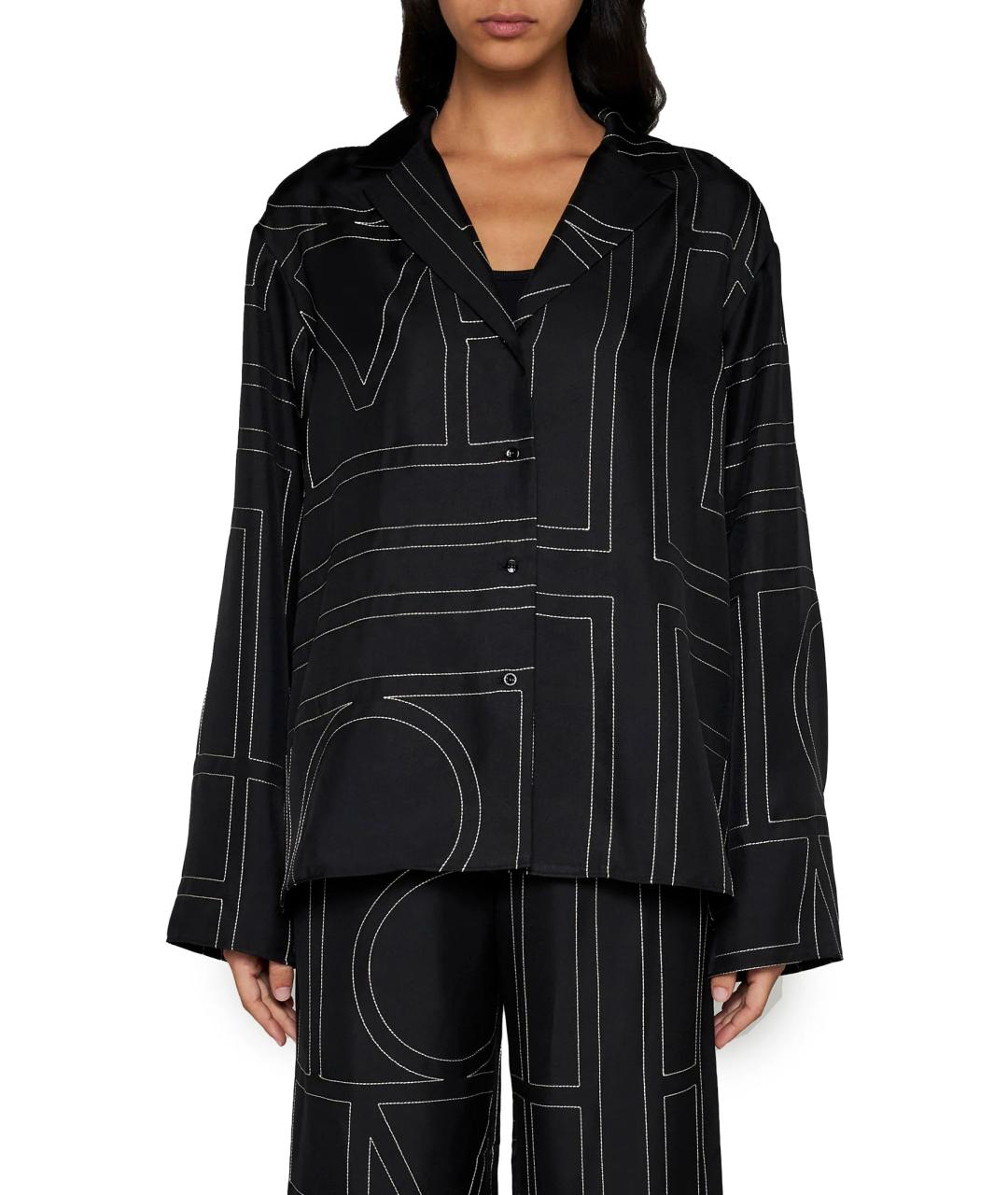 TOTEME Черная шелковая рубашка, фото 3