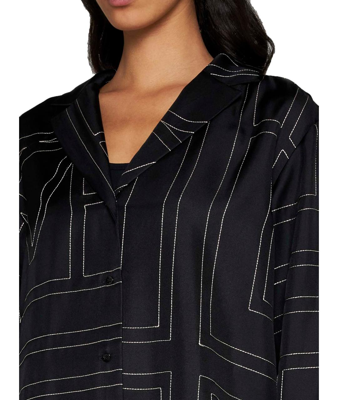 TOTEME Черная шелковая рубашка, фото 5