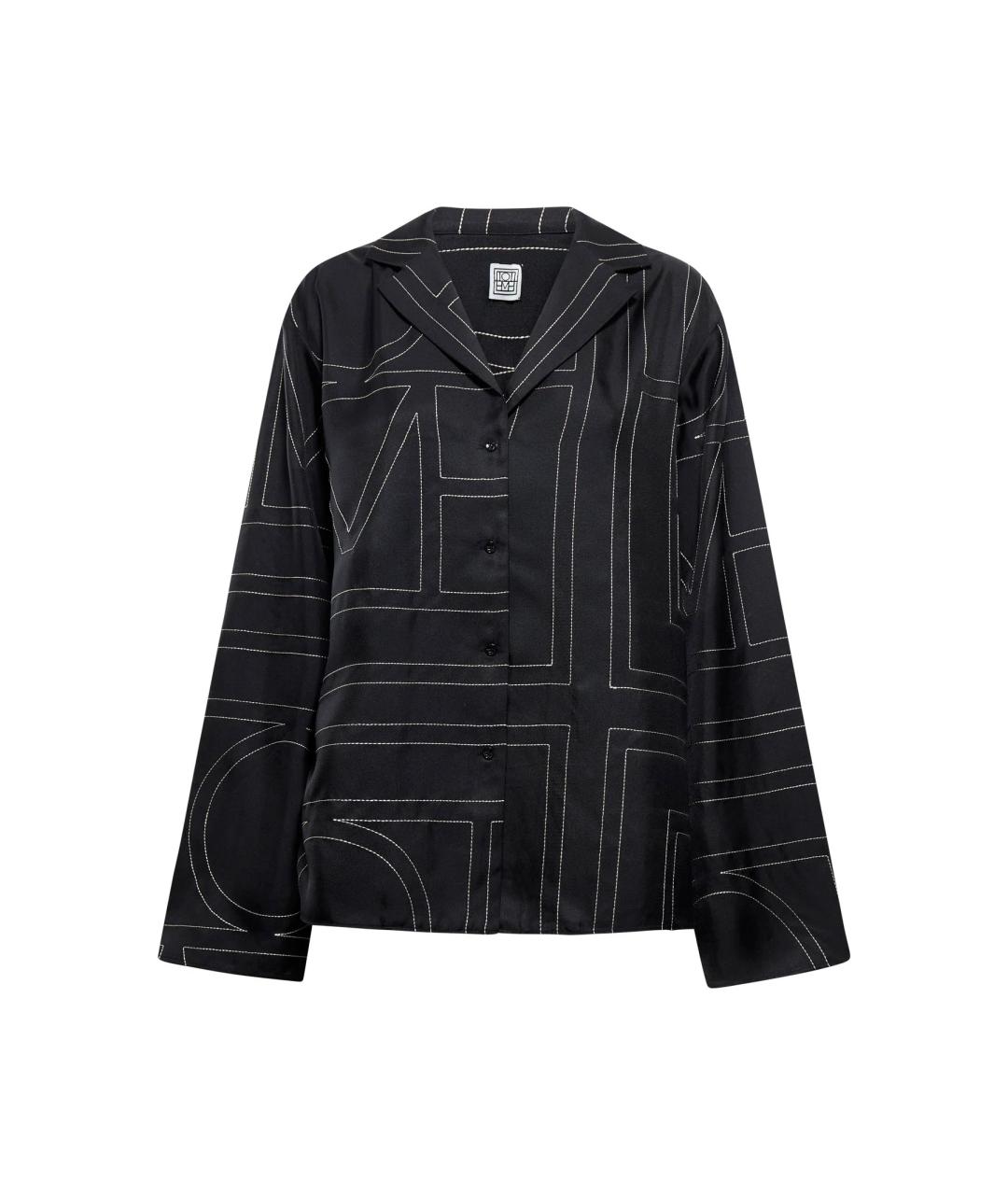 TOTEME Черная шелковая рубашка, фото 1