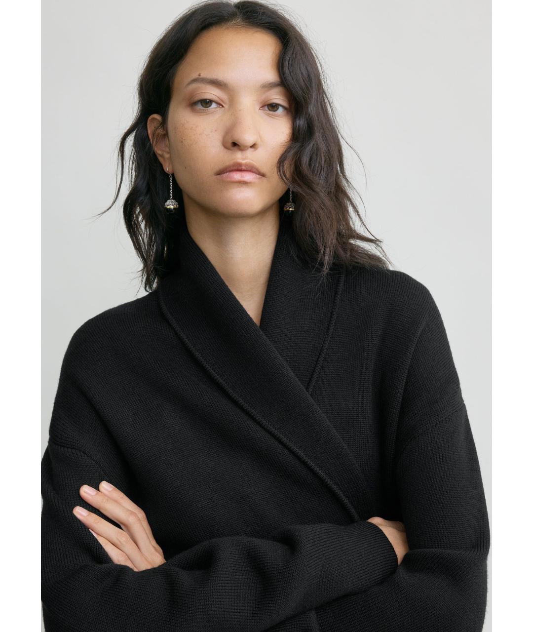 TOTEME Черный шерстяной кардиган, фото 6