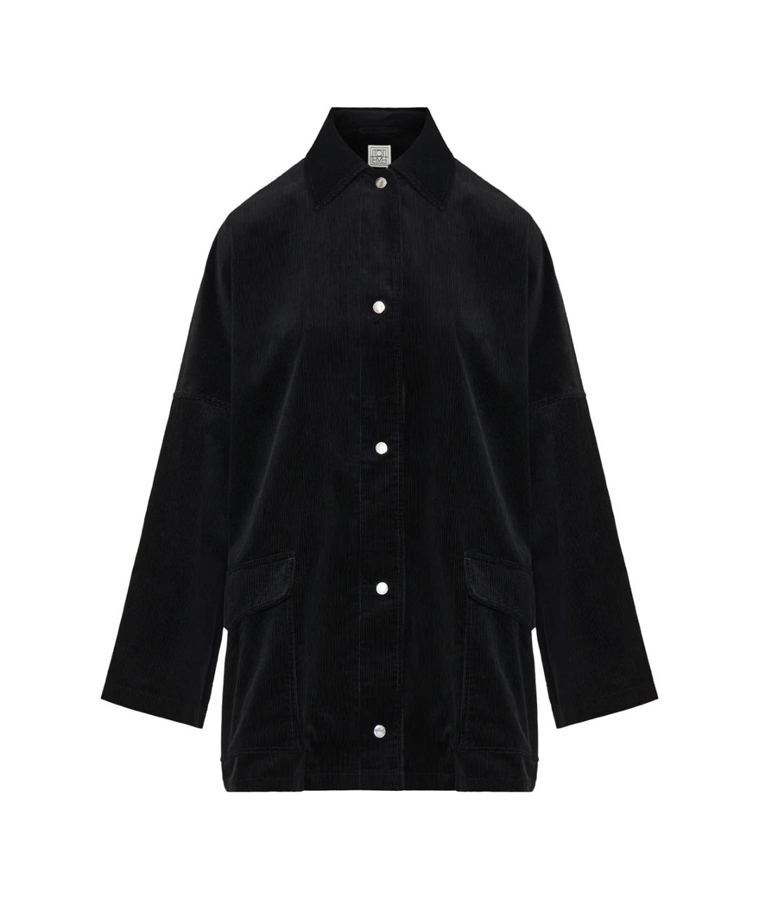 TOTEME Черное хлопковое пальто, фото 1