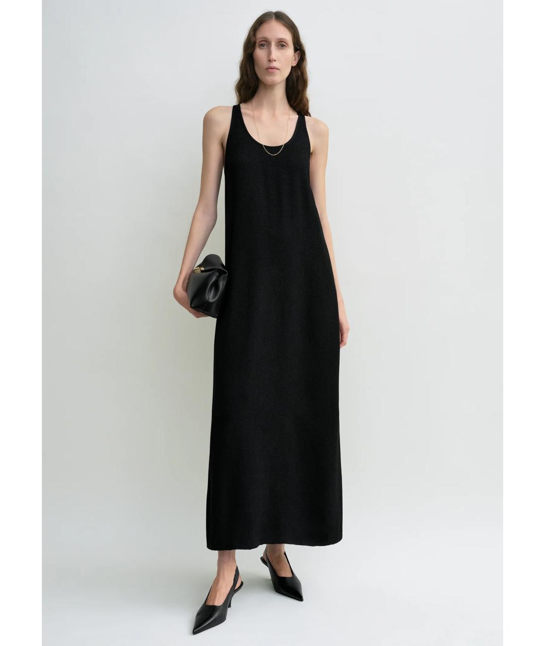TOTEME Черное вискозное повседневное платье, фото 2