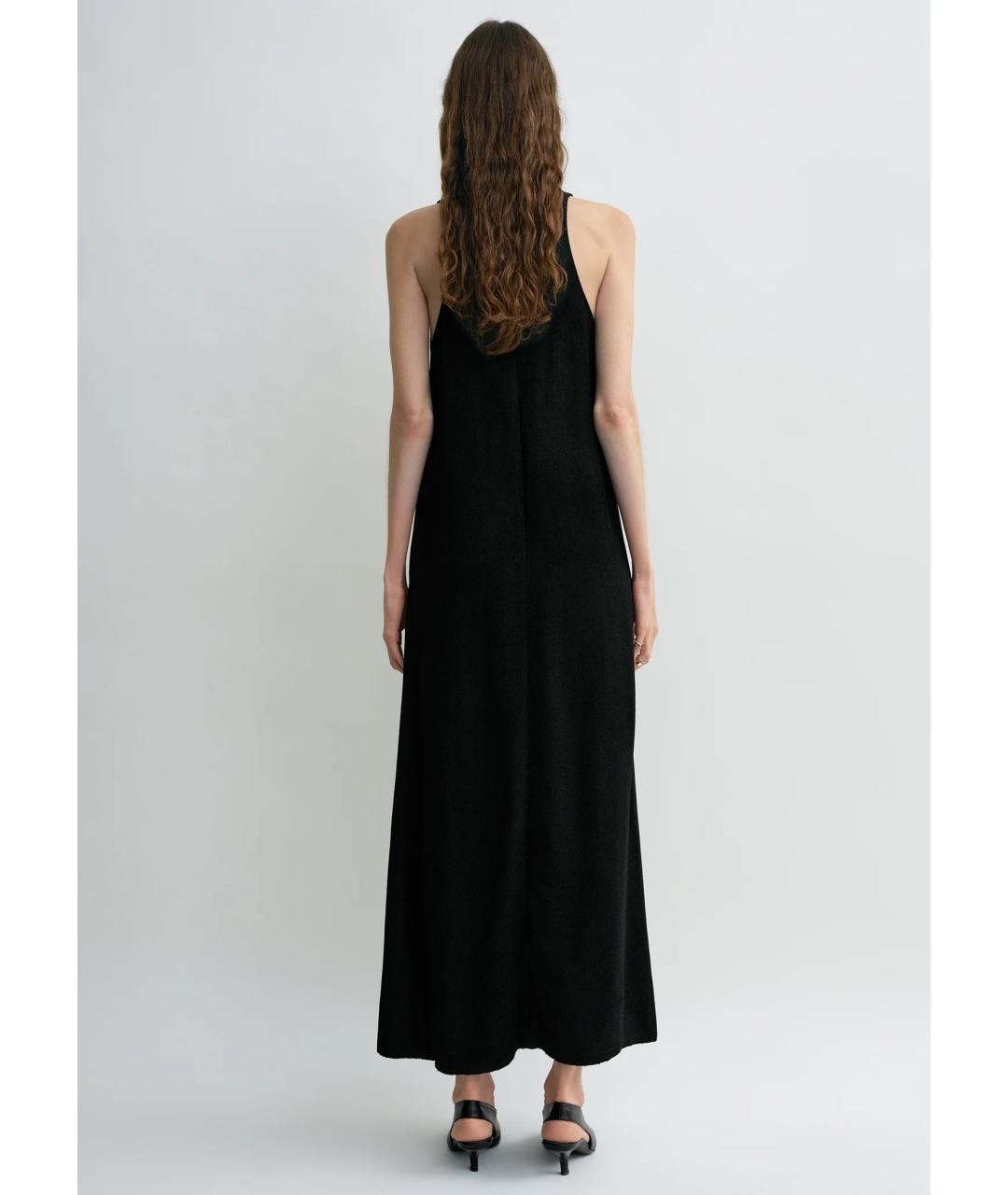 TOTEME Черное вискозное повседневное платье, фото 5