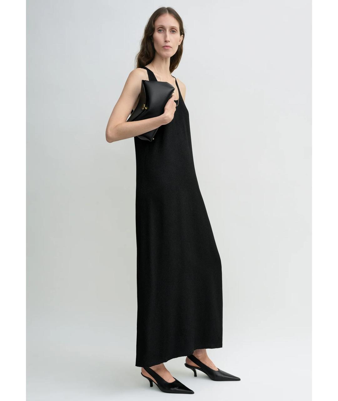 TOTEME Черное вискозное повседневное платье, фото 3