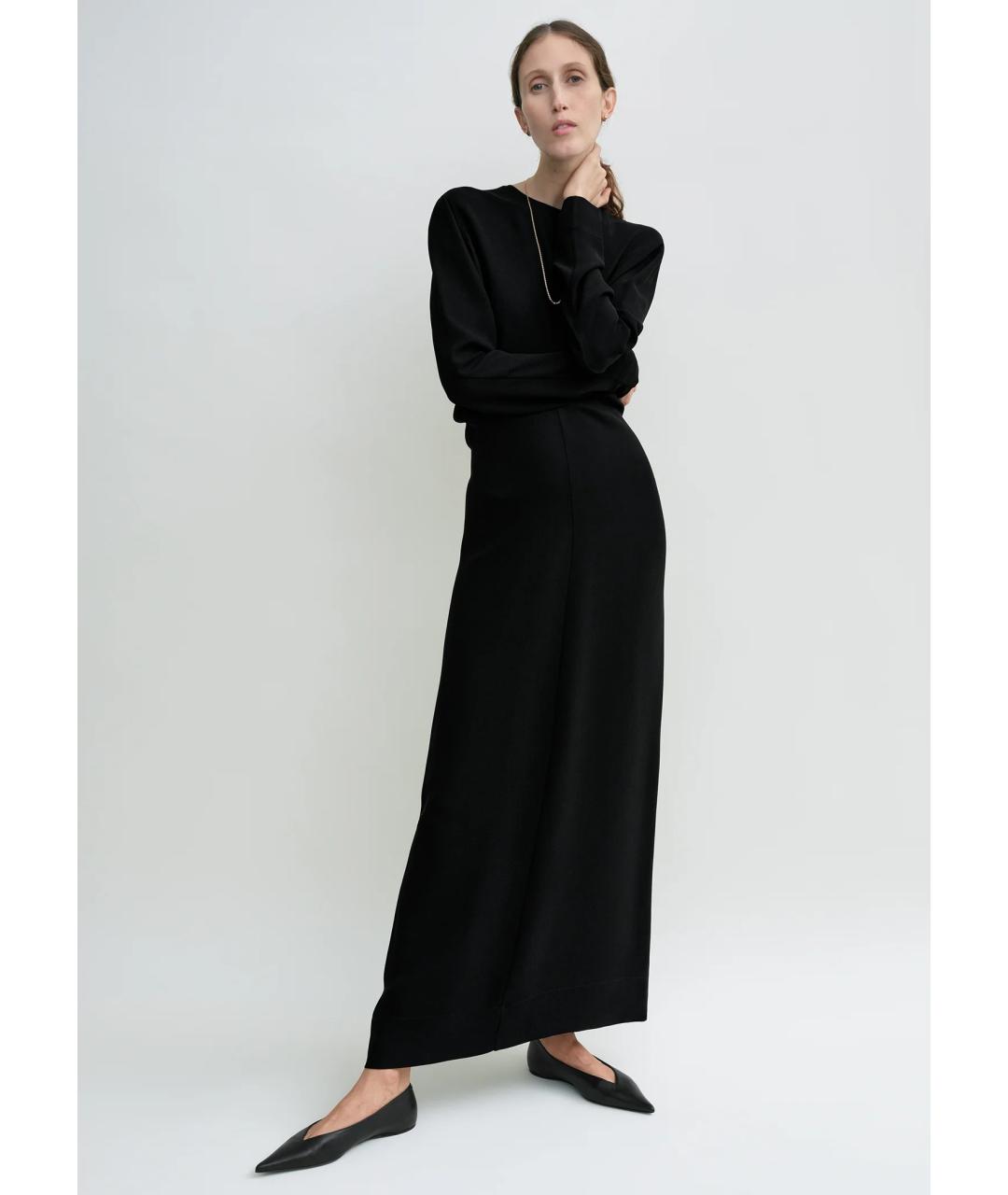 TOTEME Черное вискозное повседневное платье, фото 2