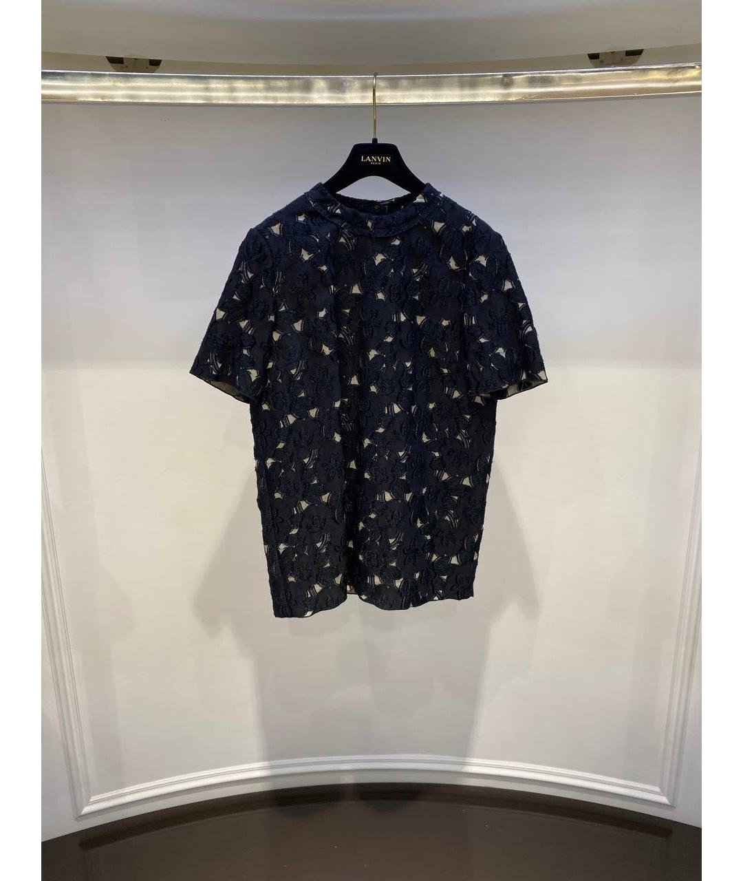 LANVIN Темно-синяя футболка, фото 3