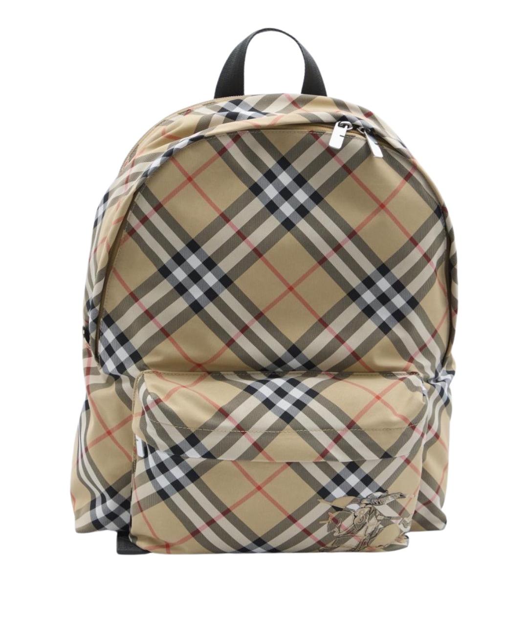 BURBERRY Бежевый синтетический рюкзак, фото 1