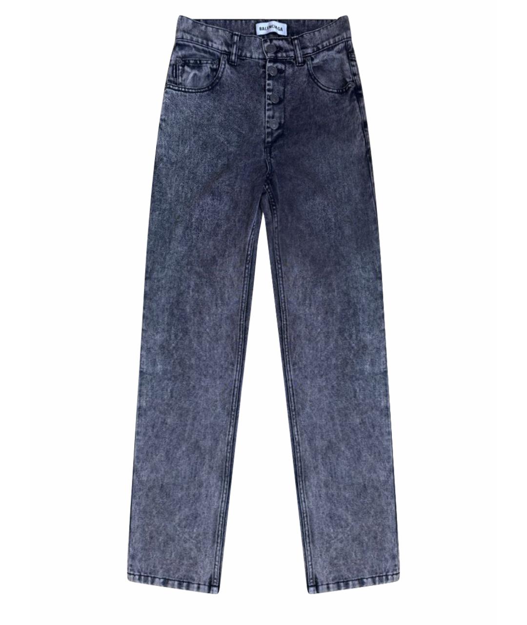 BALENCIAGA Серые хлопковые джинсы слим, фото 1