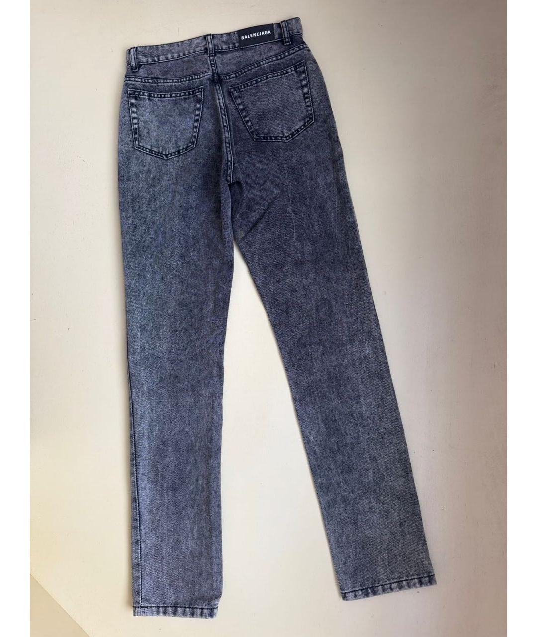 BALENCIAGA Серые хлопковые джинсы слим, фото 2