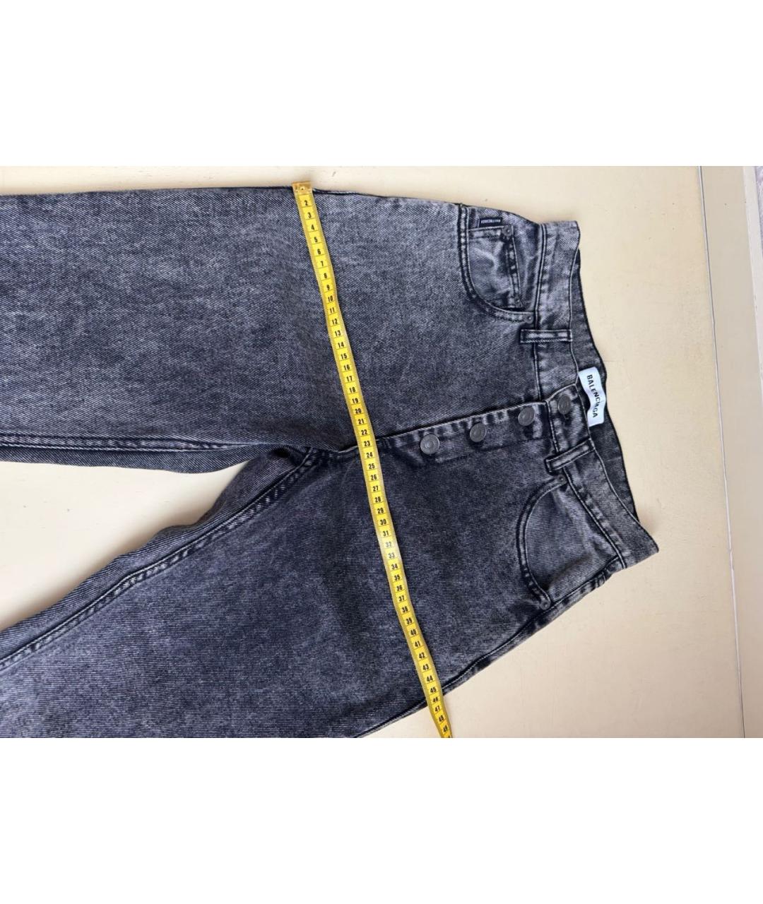 BALENCIAGA Серые хлопковые джинсы слим, фото 5