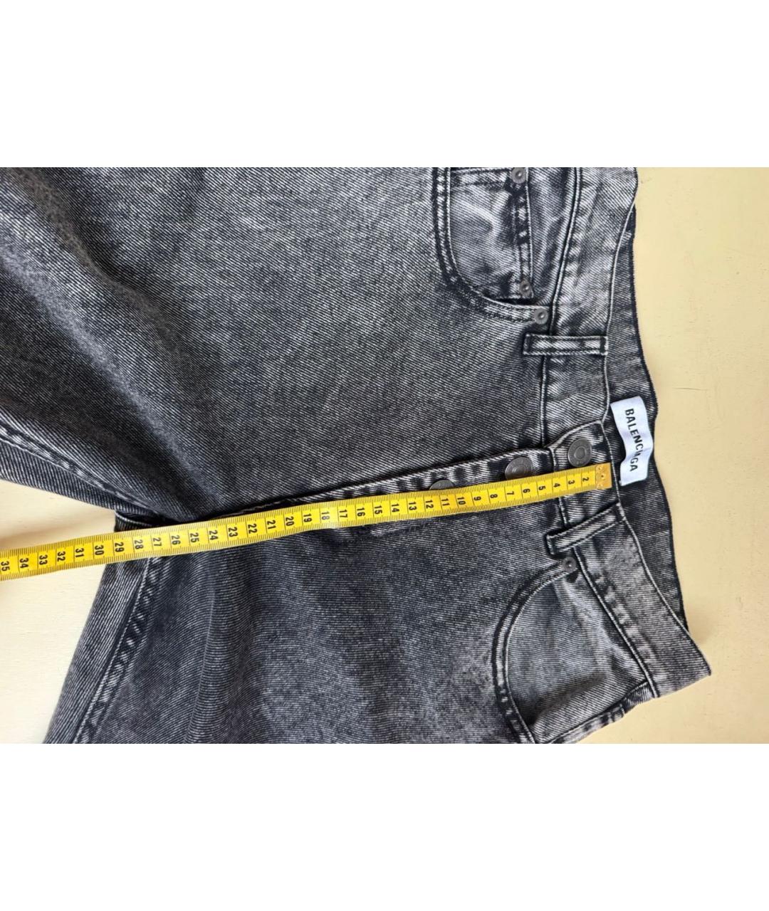 BALENCIAGA Серые хлопковые джинсы слим, фото 4