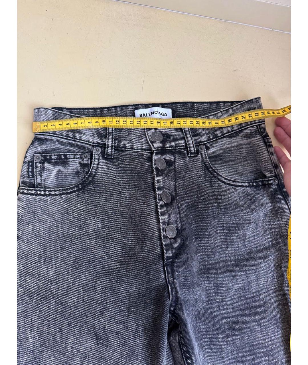 BALENCIAGA Серые хлопковые джинсы слим, фото 3