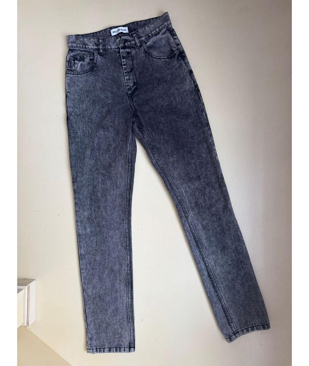 BALENCIAGA Серые хлопковые джинсы слим, фото 9