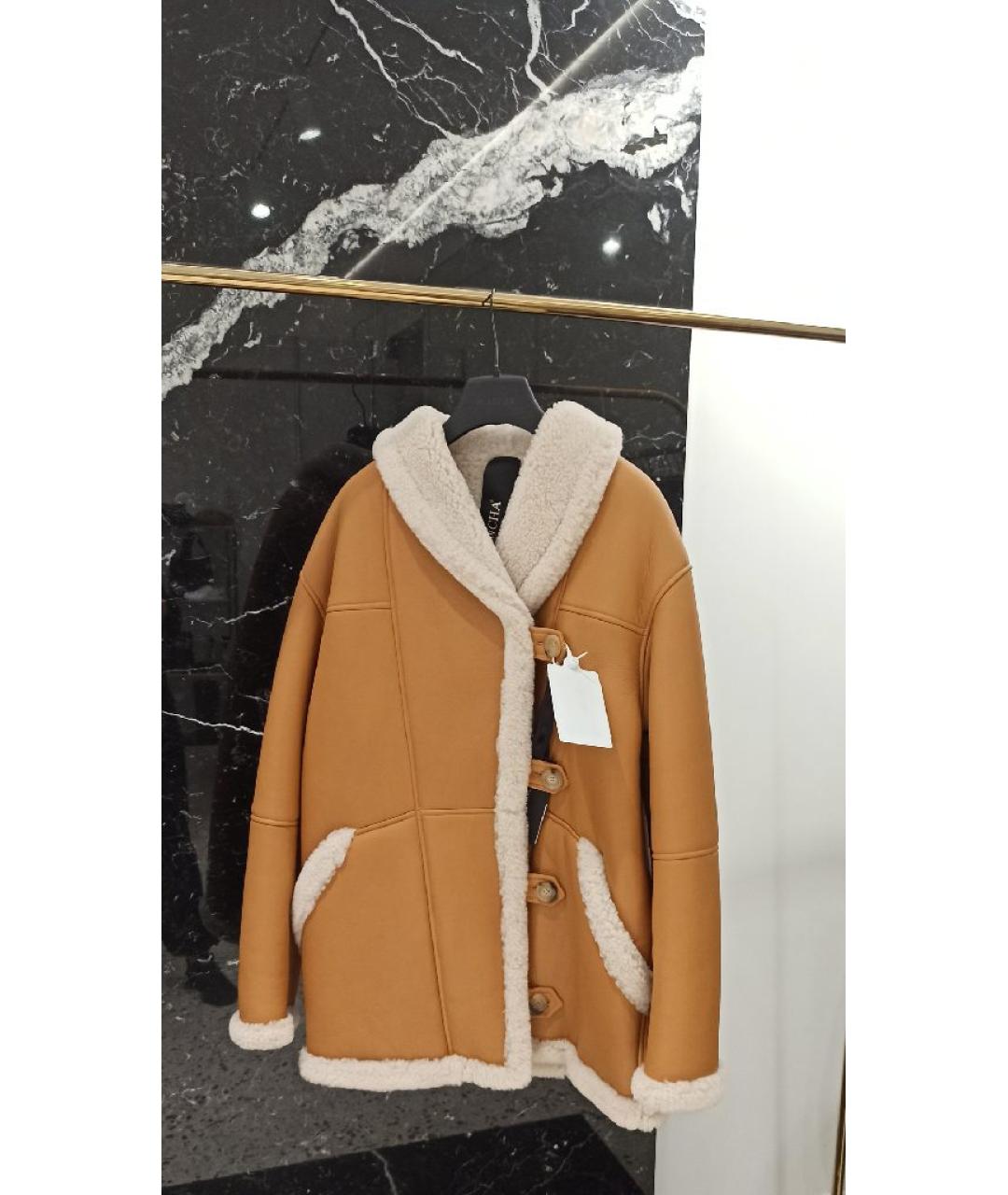 BLANCHA Коричневая кожаная дубленка, фото 2