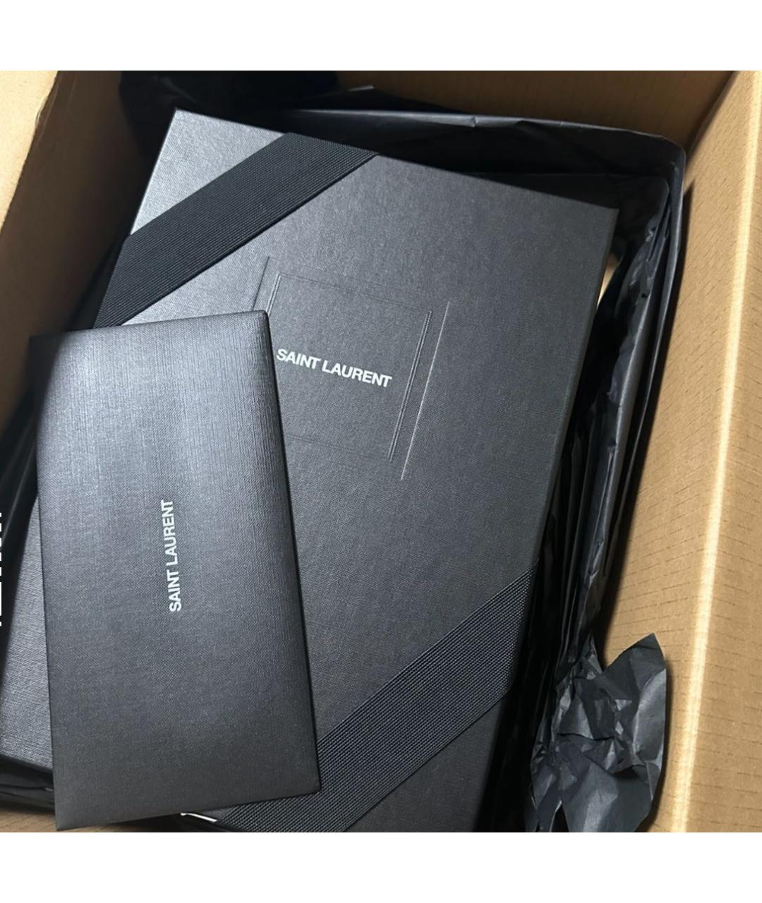 SAINT LAURENT Черная кожаная сумка с короткими ручками, фото 3