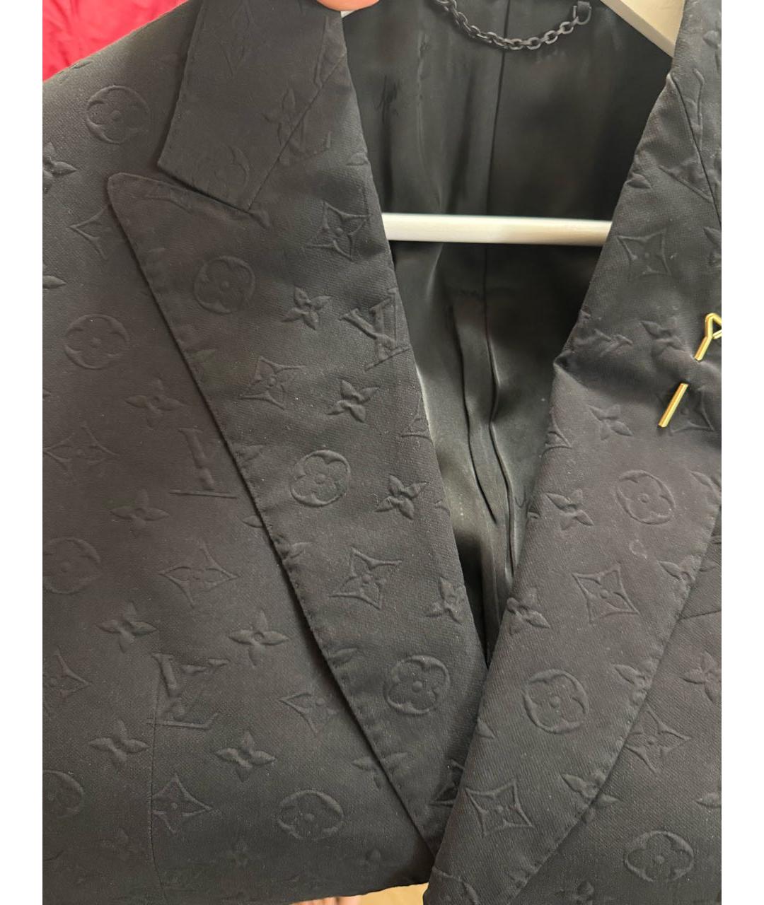 LOUIS VUITTON Черный креповый пиджак, фото 4