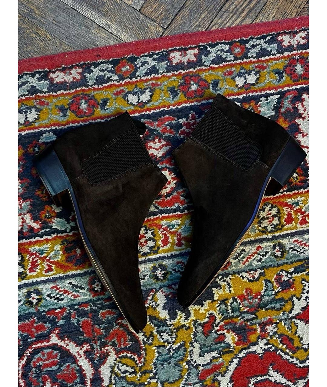 THE KOOPLES Коричневые замшевые полусапоги, фото 4