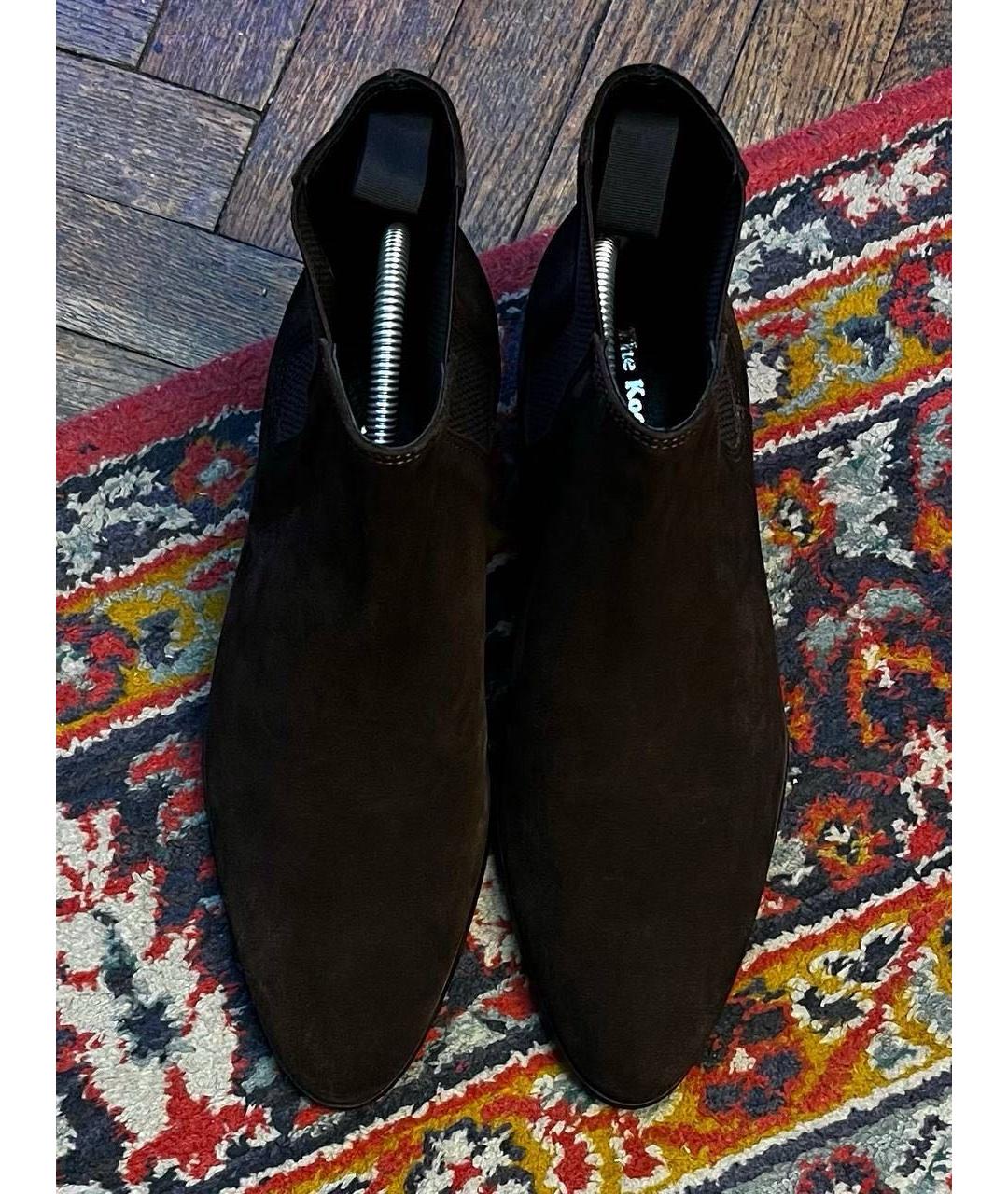 THE KOOPLES Коричневые замшевые полусапоги, фото 2