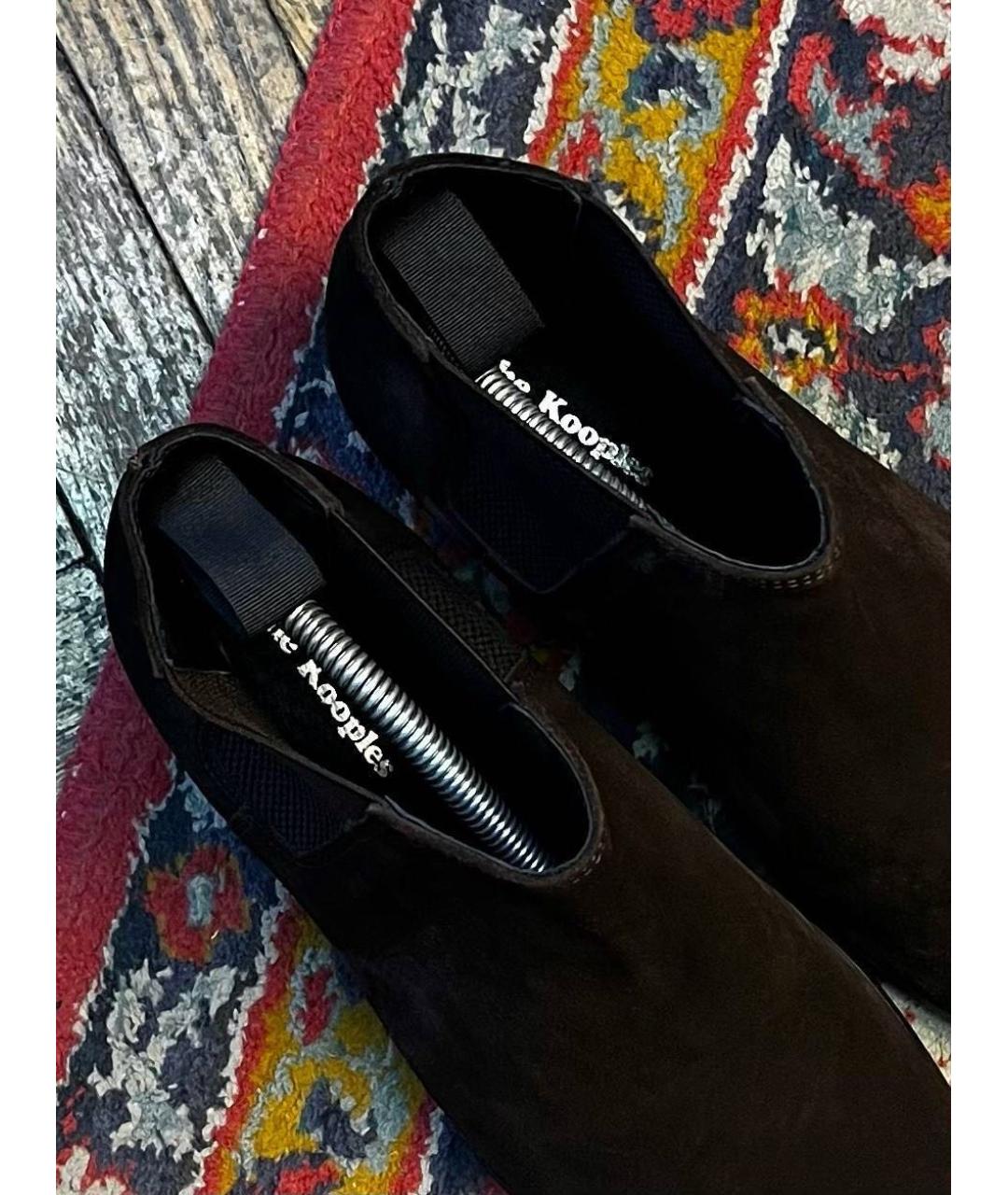 THE KOOPLES Коричневые замшевые полусапоги, фото 3