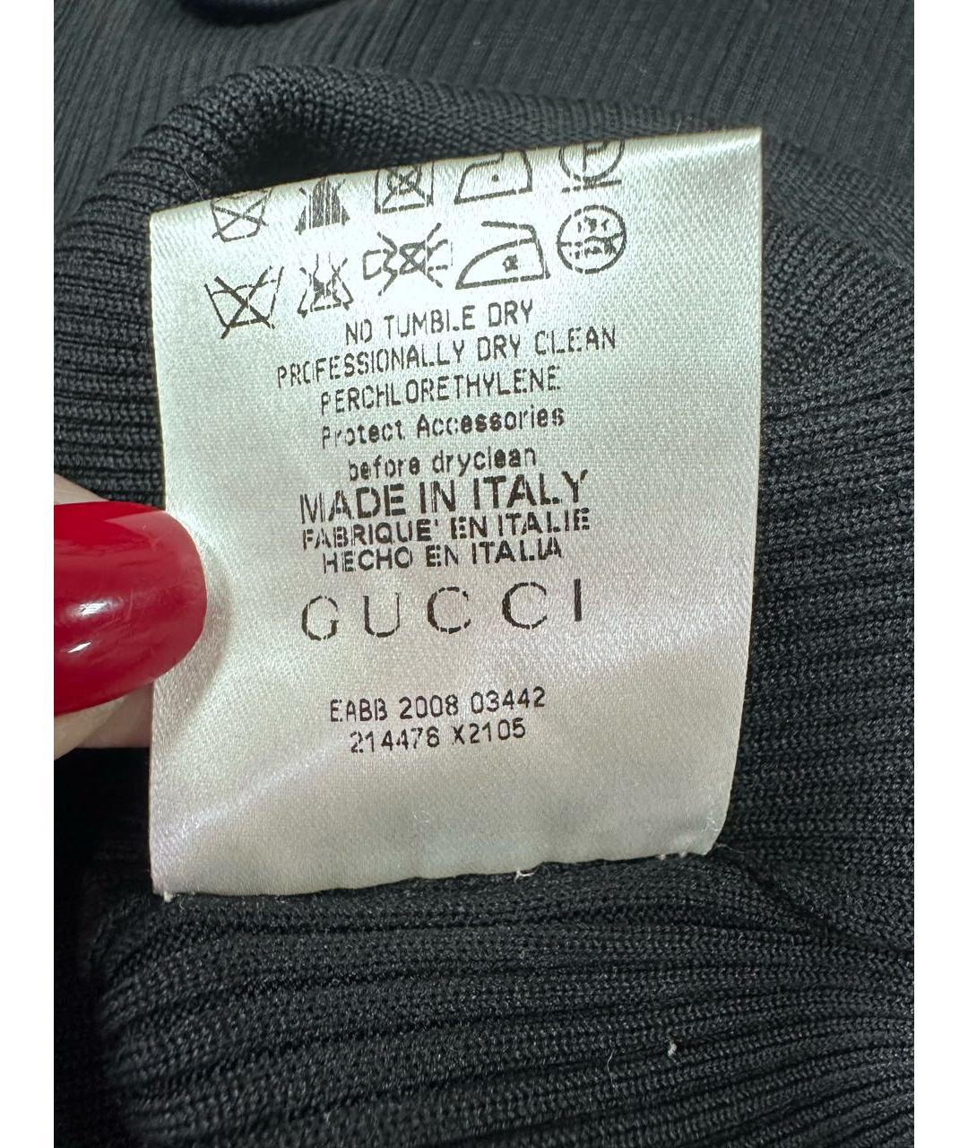 GUCCI Черный шелковый джемпер / свитер, фото 5