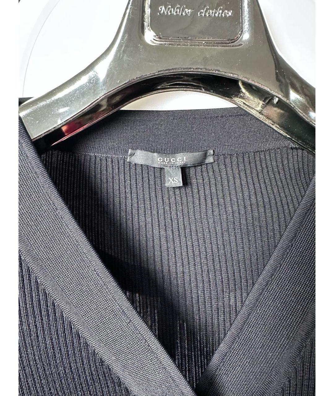 GUCCI Черный шелковый джемпер / свитер, фото 3