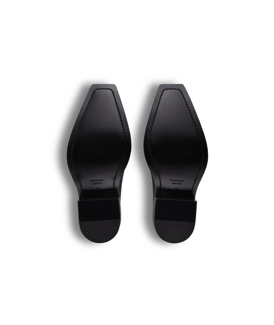 BALENCIAGA Черные кожаные высокие ботинки, фото 6