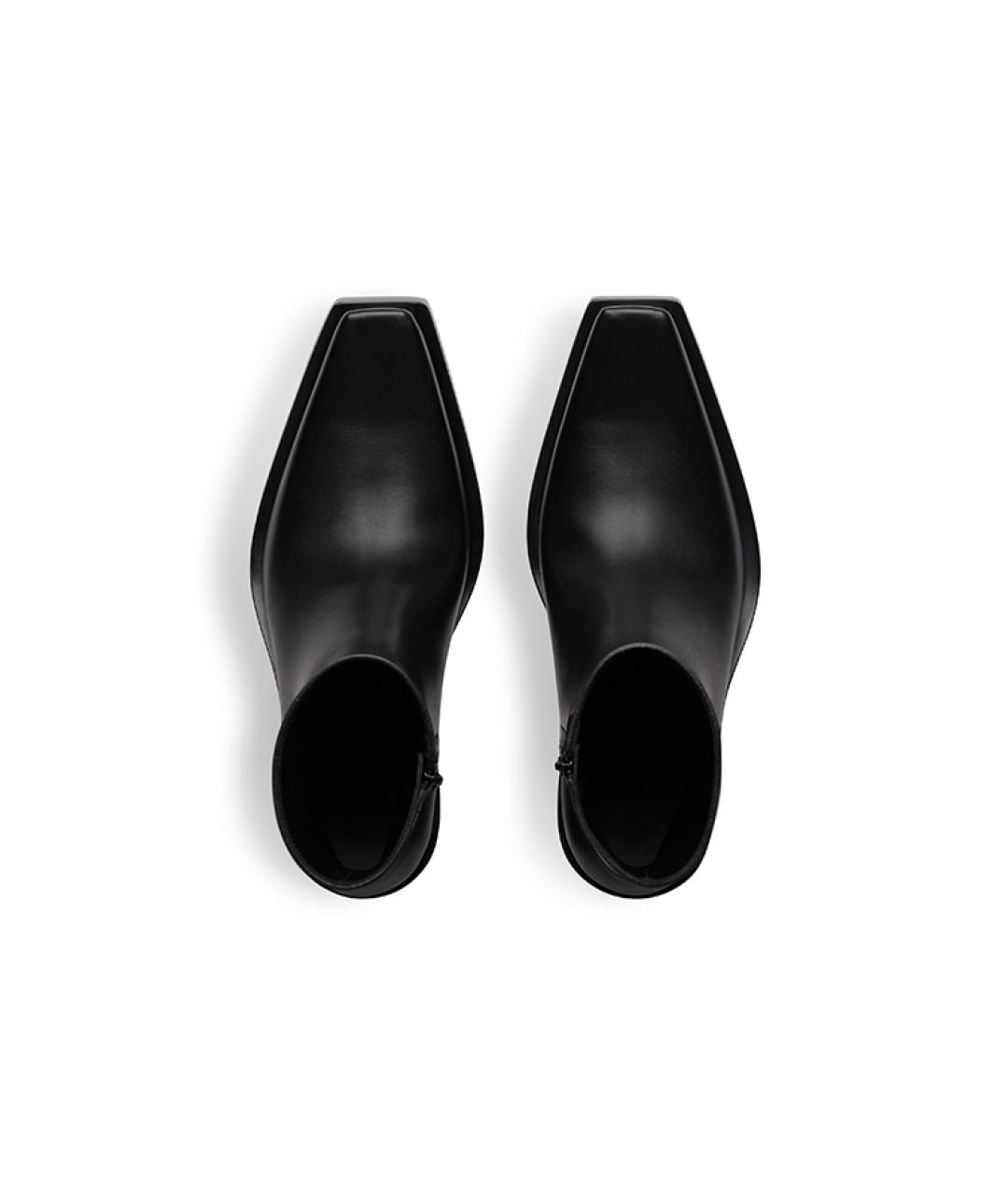 BALENCIAGA Черные кожаные высокие ботинки, фото 5