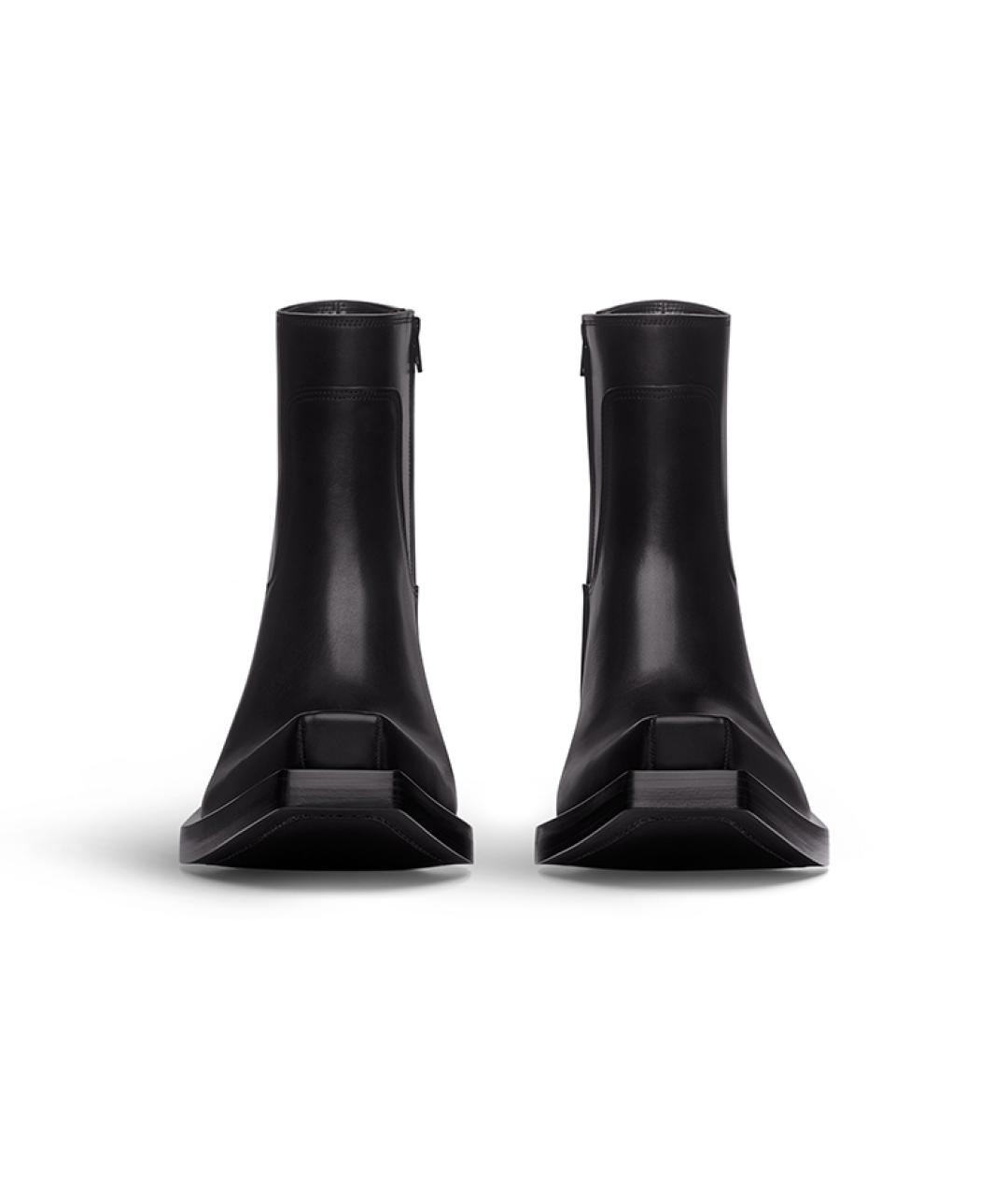 BALENCIAGA Черные кожаные высокие ботинки, фото 4