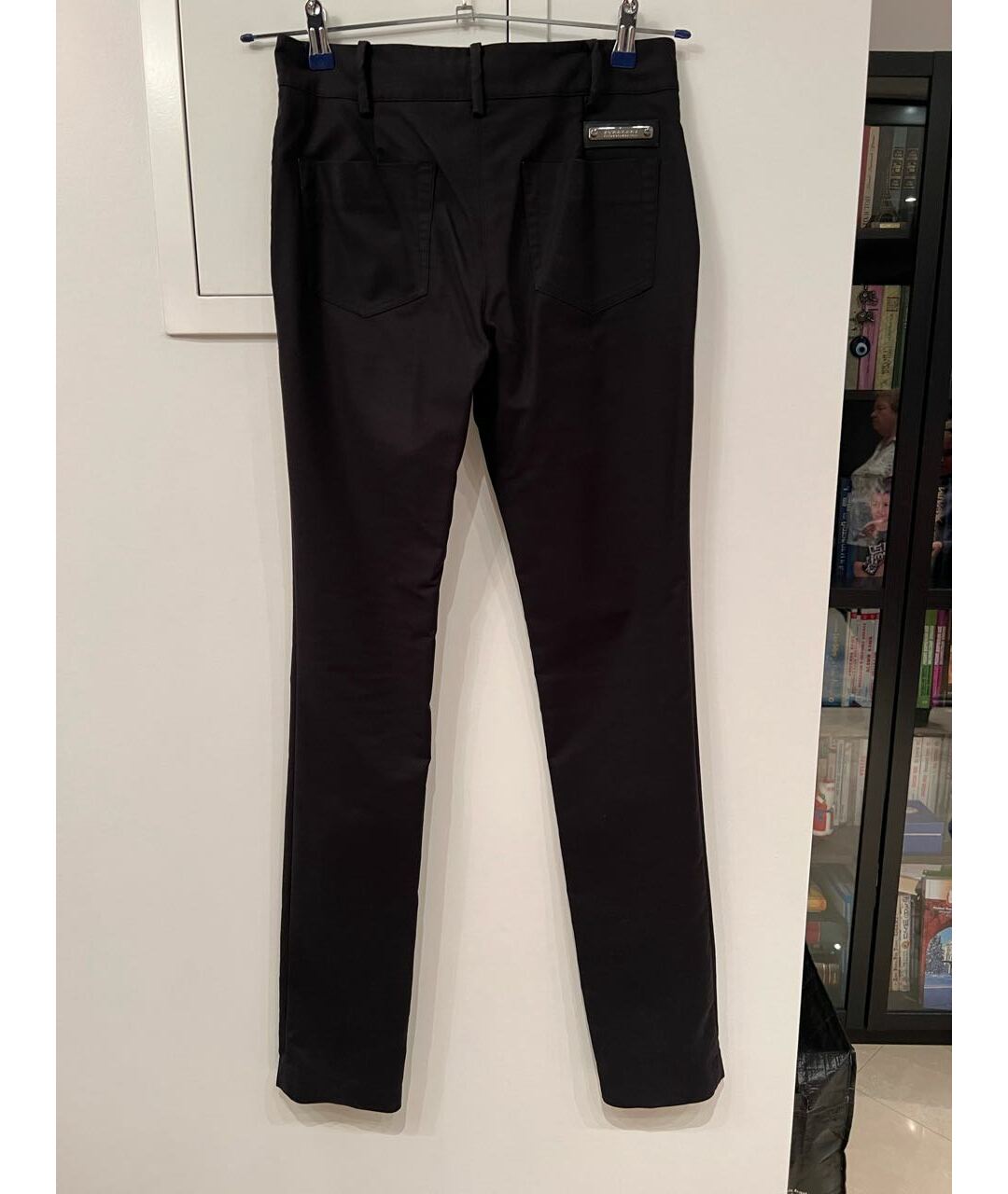BURBERRY Черные хлопковые брюки узкие, фото 2