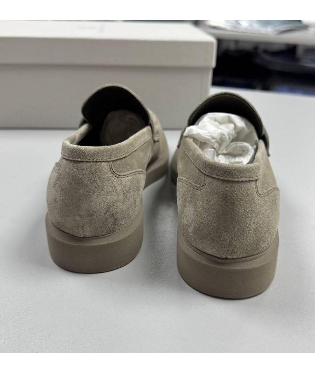 BRUNELLO CUCINELLI Бежевые замшевые лоферы, фото 4