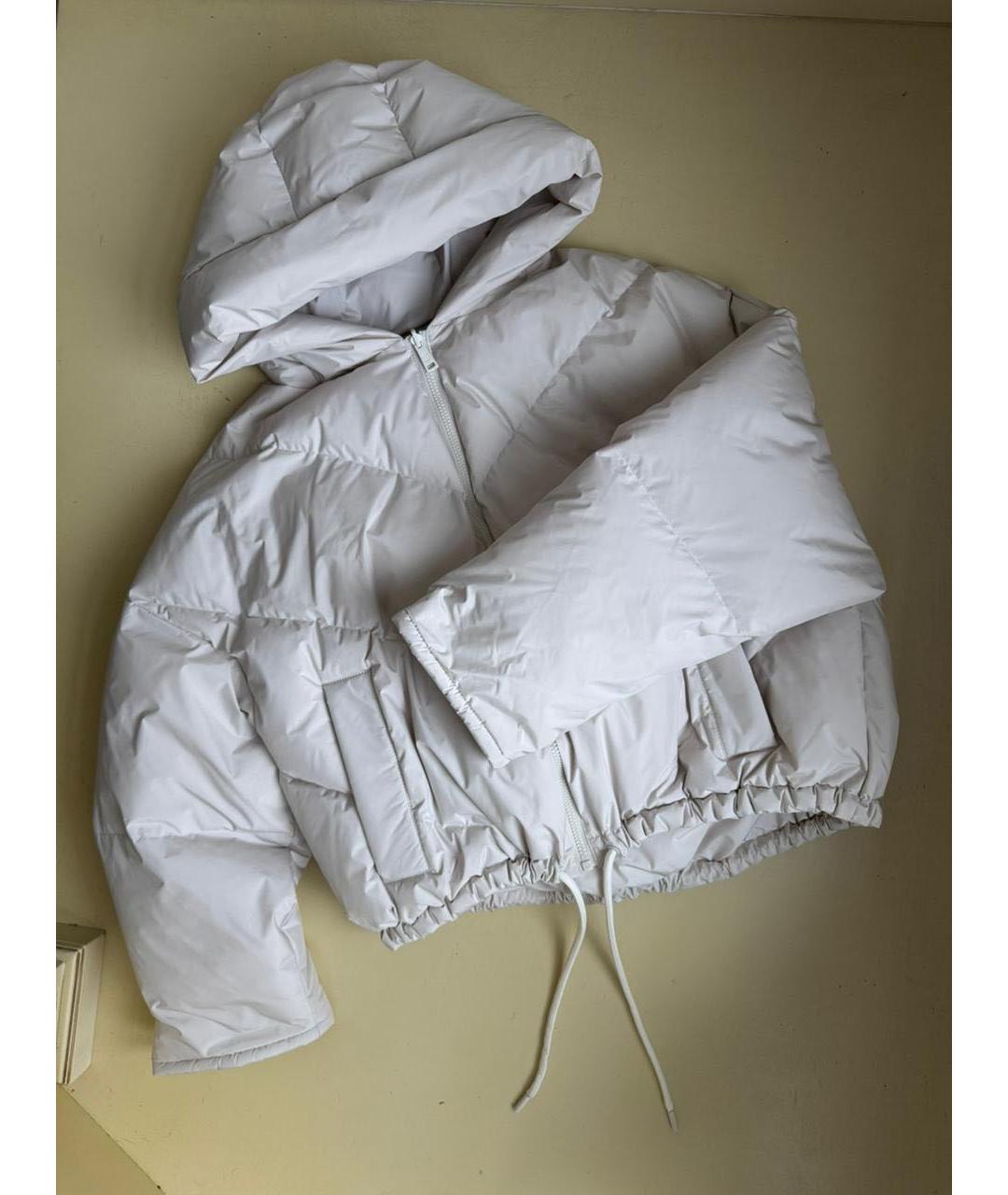 YVES SALOMON Белый полиэстеровый пуховик, фото 5