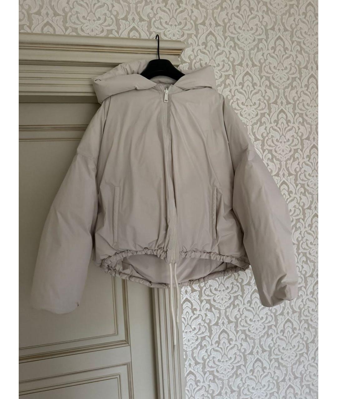 YVES SALOMON Белый полиэстеровый пуховик, фото 9