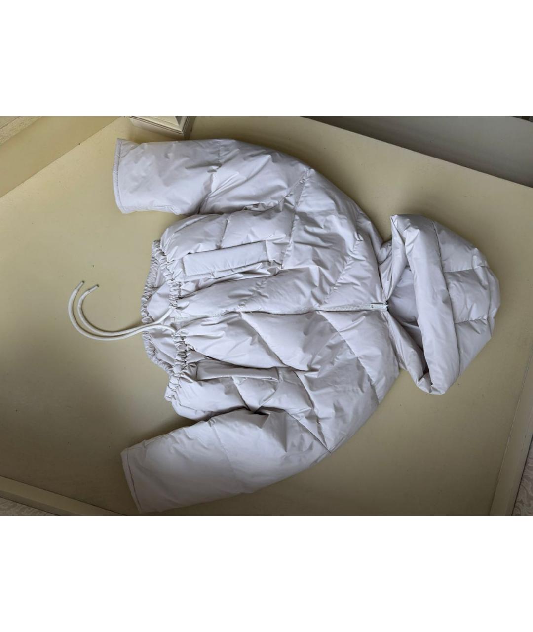 YVES SALOMON Белый полиэстеровый пуховик, фото 8