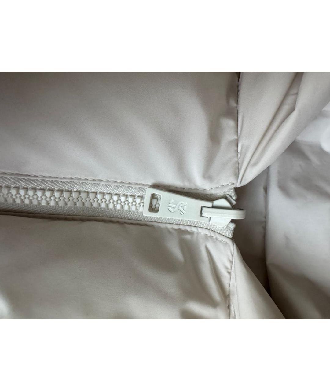 YVES SALOMON Белый полиэстеровый пуховик, фото 7