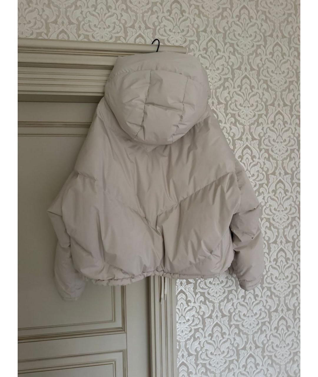 YVES SALOMON Белый полиэстеровый пуховик, фото 3