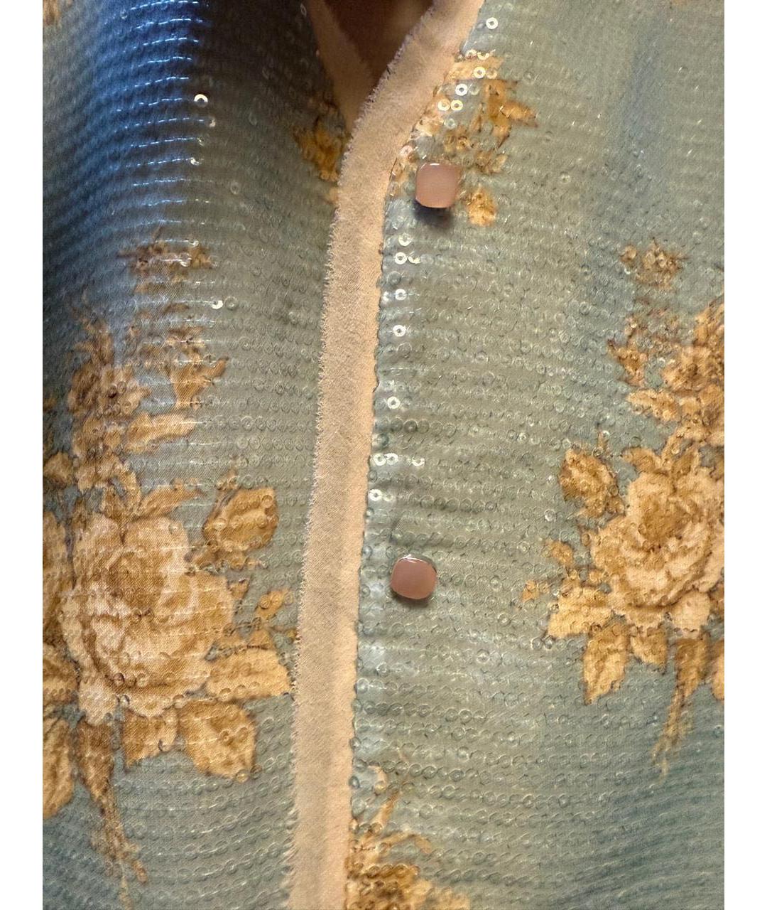 ULYANA SERGEENKO Голубое полиэстеровое коктейльное платье, фото 5