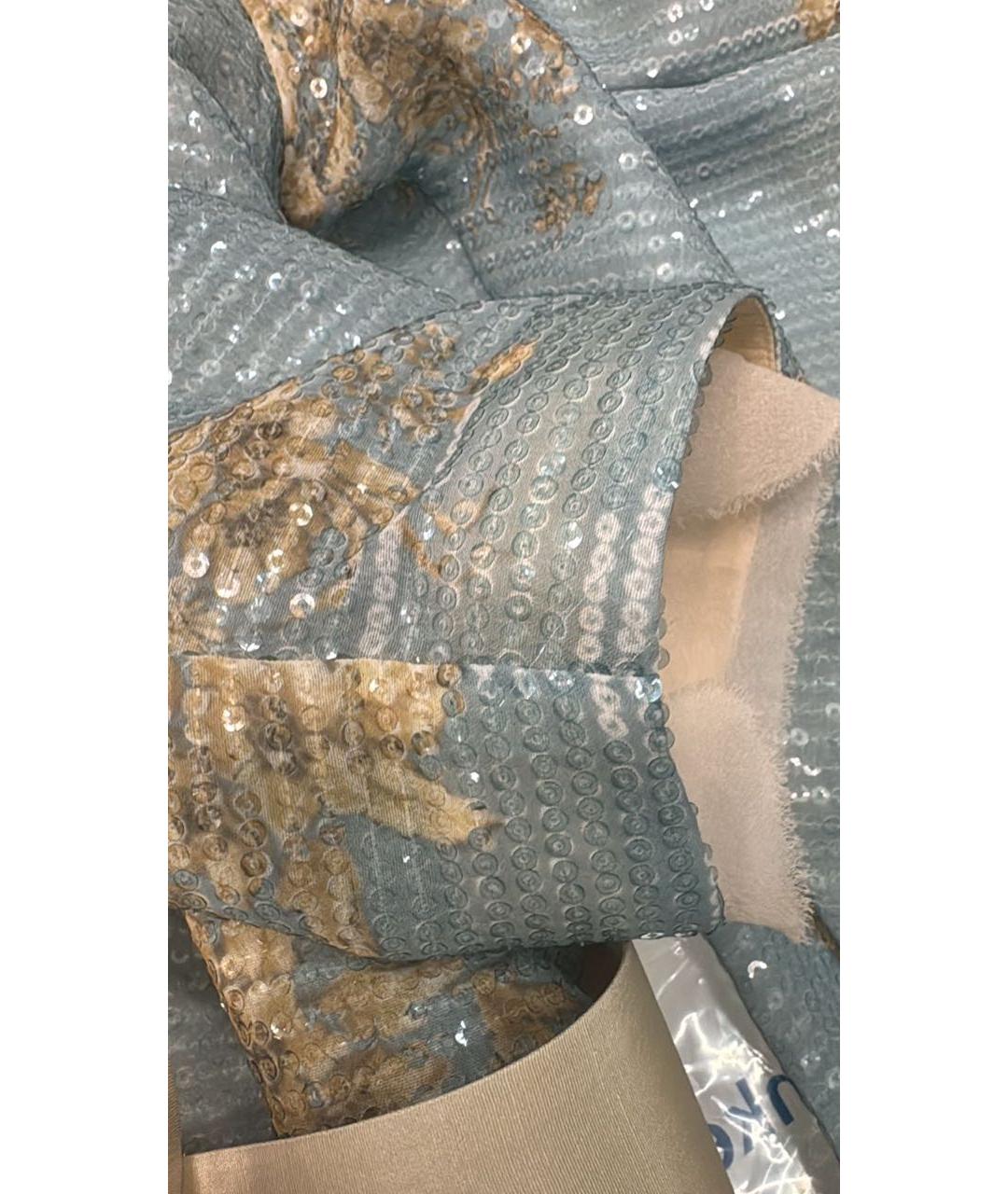 ULYANA SERGEENKO Голубое полиэстеровое коктейльное платье, фото 7