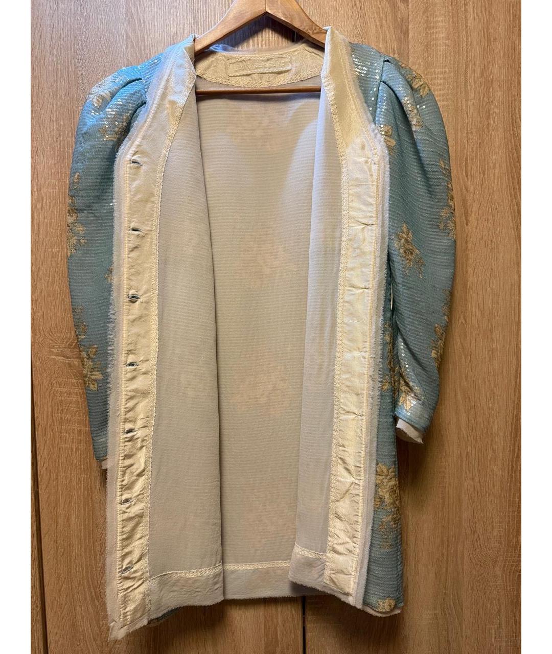 ULYANA SERGEENKO Голубое полиэстеровое коктейльное платье, фото 4