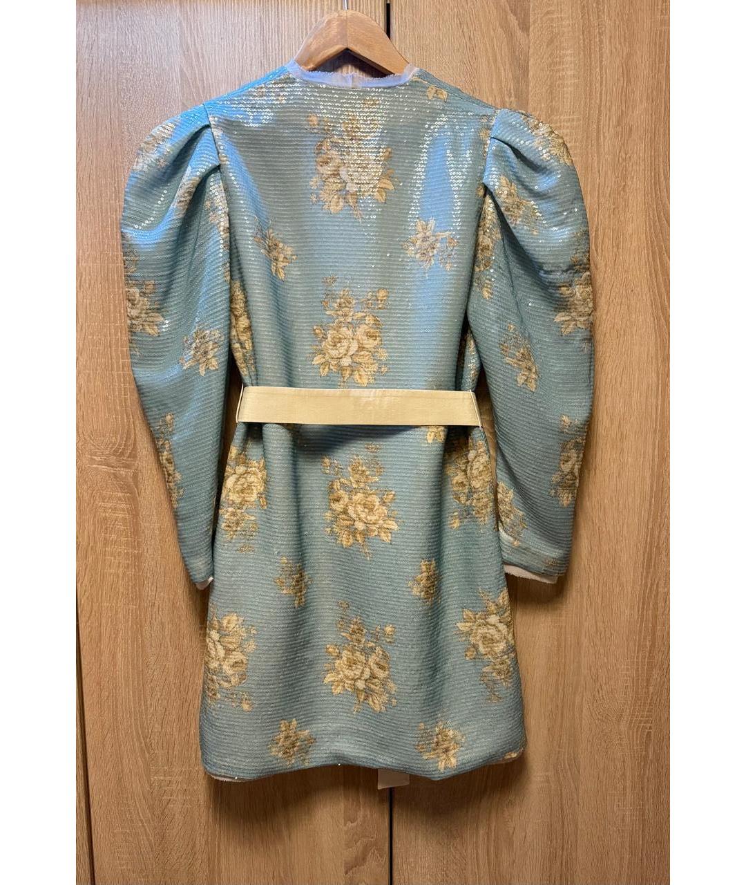 ULYANA SERGEENKO Голубое полиэстеровое коктейльное платье, фото 2