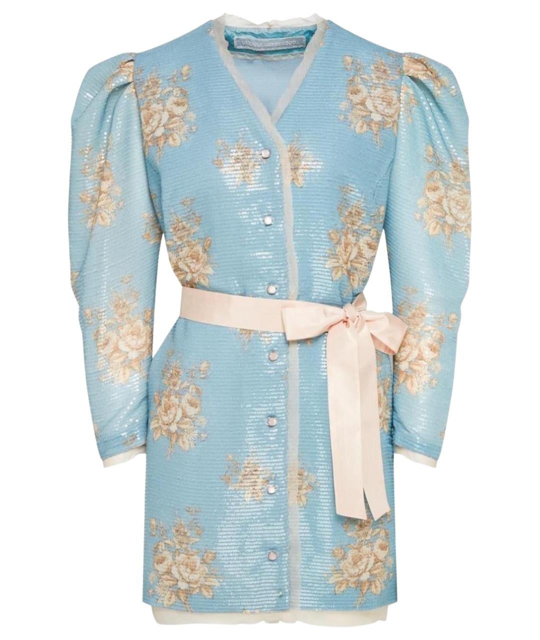 ULYANA SERGEENKO Голубое полиэстеровое коктейльное платье, фото 1