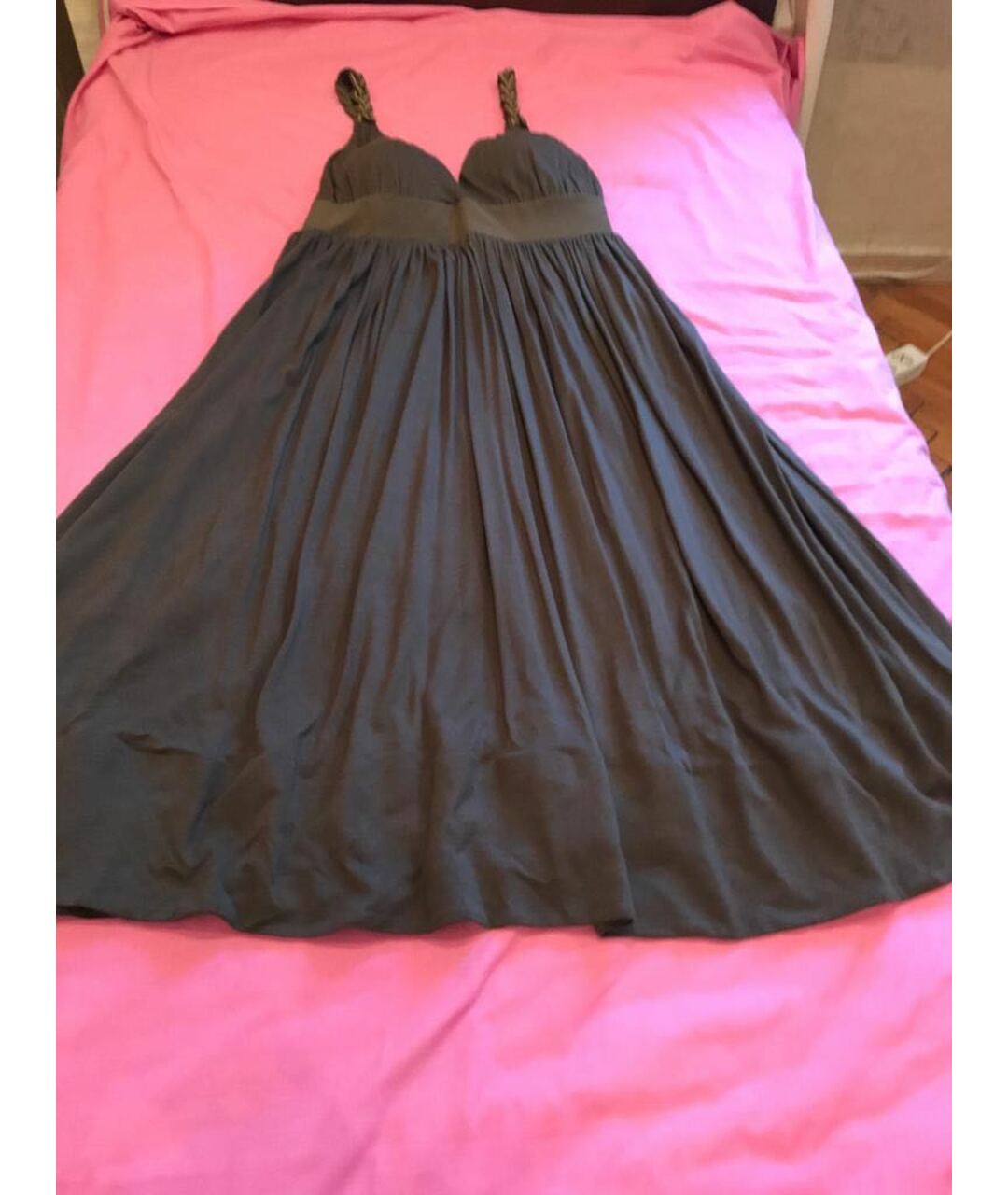 CHLOE Хаки вискозное повседневное платье, фото 8