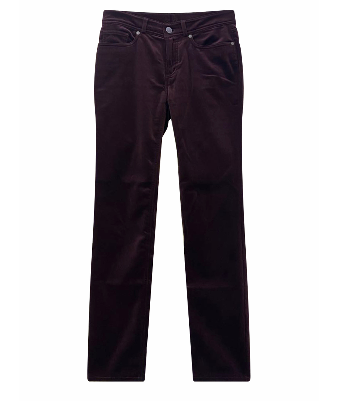 LORO PIANA Бордовые хлопко-эластановые брюки узкие, фото 1