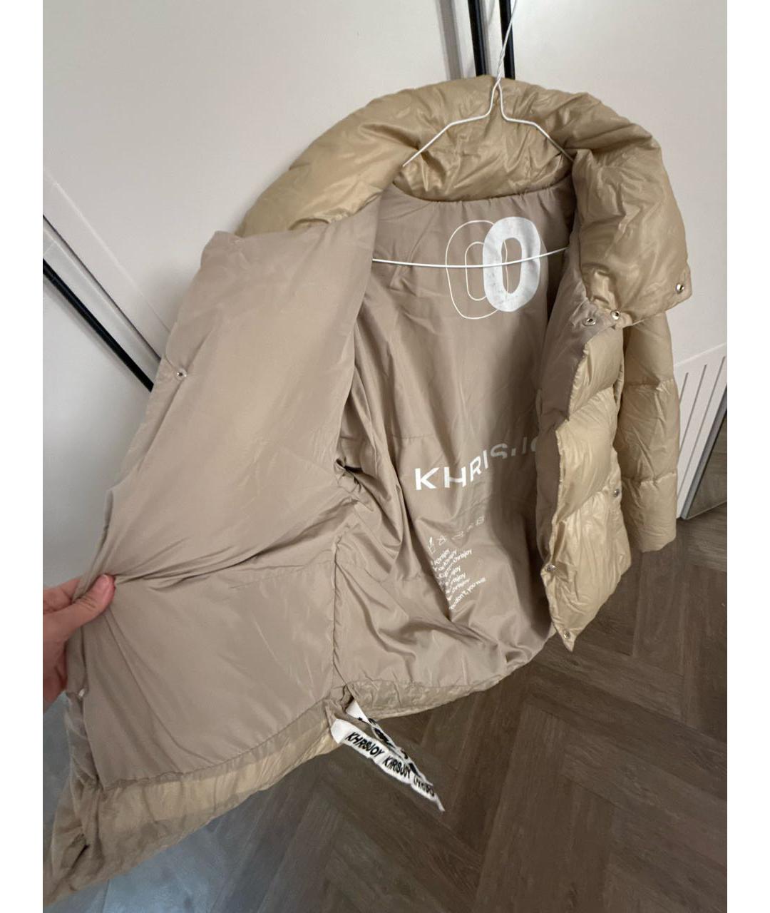 KHRISJOY Бежевый полиэстеровый пуховик, фото 4