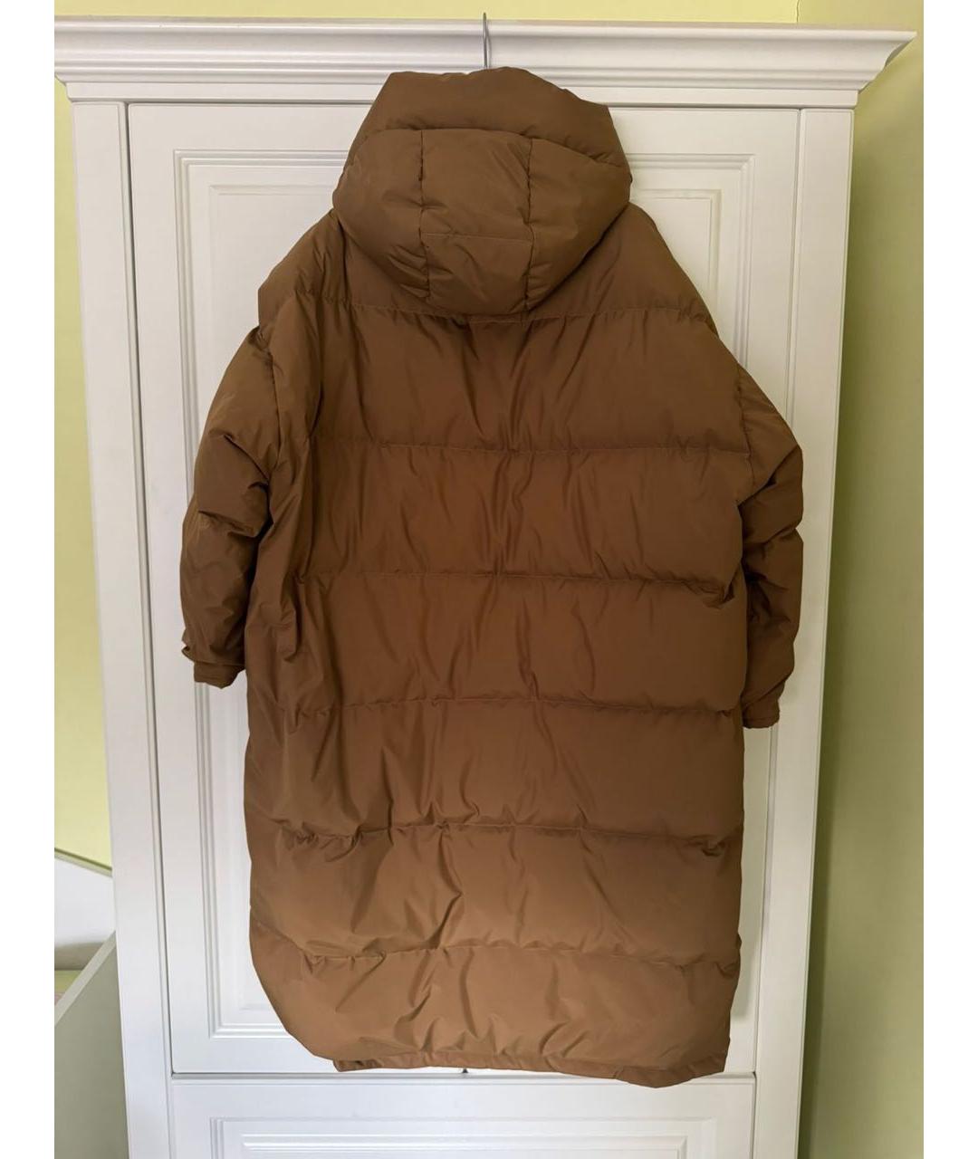 YVES SALOMON Коричневый полиэстеровый пуховик, фото 2