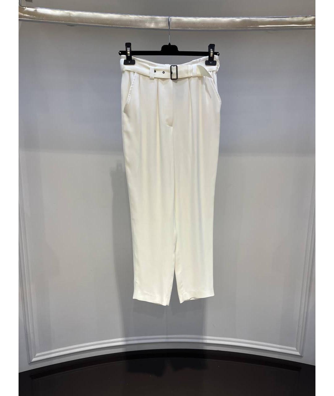 LANVIN Белые прямые брюки, фото 3