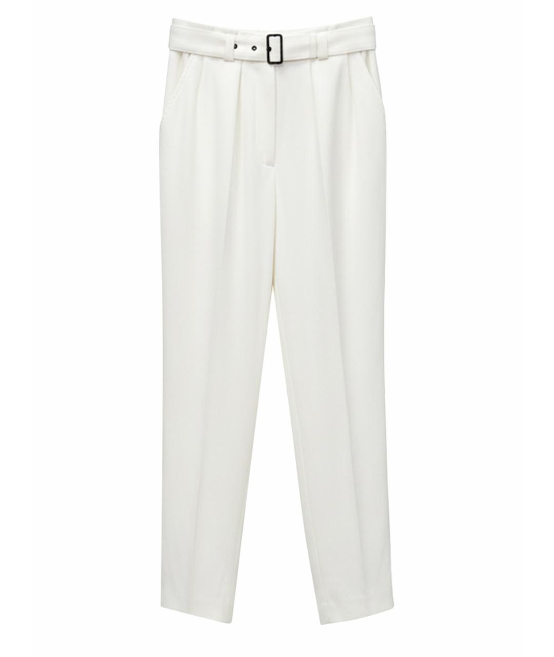 LANVIN Белые прямые брюки, фото 1